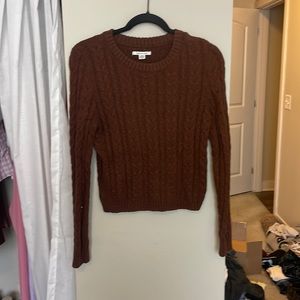 Brown Cable knit sweater